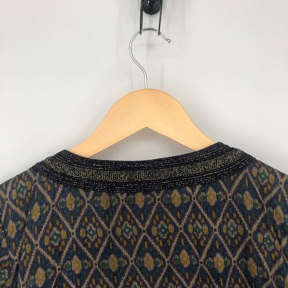 Calypso St Barth Fran 100% Silk Dress Womens Small Beaded Embellished Pockets‎ - Picture 11 of 16